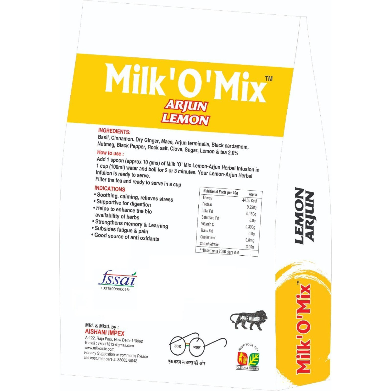 Milkomix Arjun Lemon Herbal Tea_02